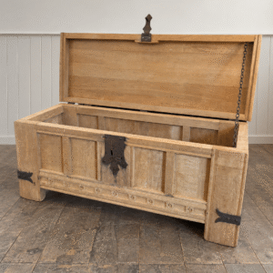 Antique Oak Forged Hinge Chest Antique Oak Forged Hinge Chest