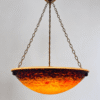 Art Deco Muller Freres Glass Chandelier