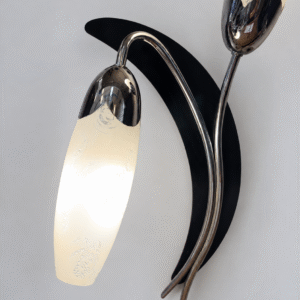 1960s Frosted Glass Double Sconce