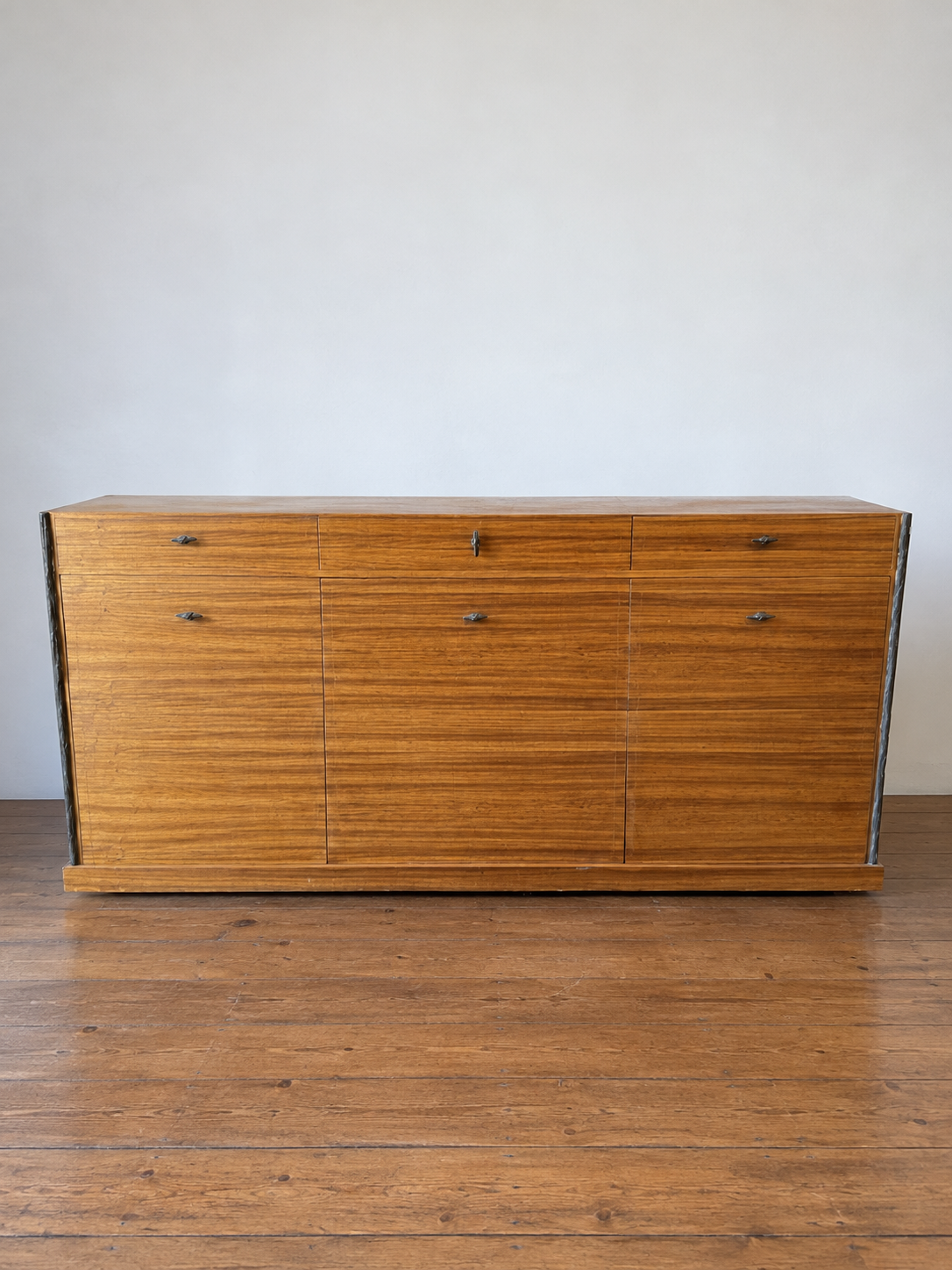 Mid Century Zebrano Wood Cabinet