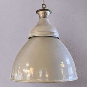 1950s Grey Enamel Factory Pendant