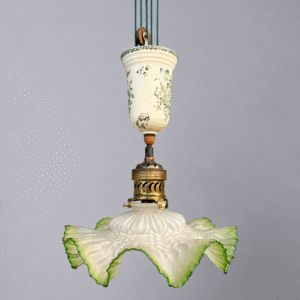 Vintage French Pulley Ceramic Light
