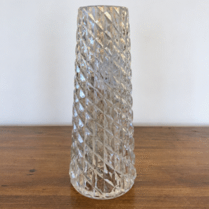 Mid Century Diamond Cut Glass Shade