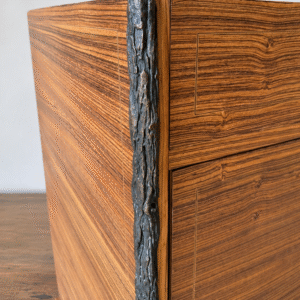 Mid Century Zebrano Wood Cabinet