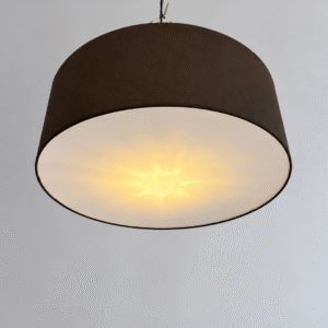 Contemporary Brown Drum Pendant