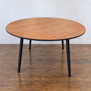 Contemporary Teak Veneer Adjustable Leg Table