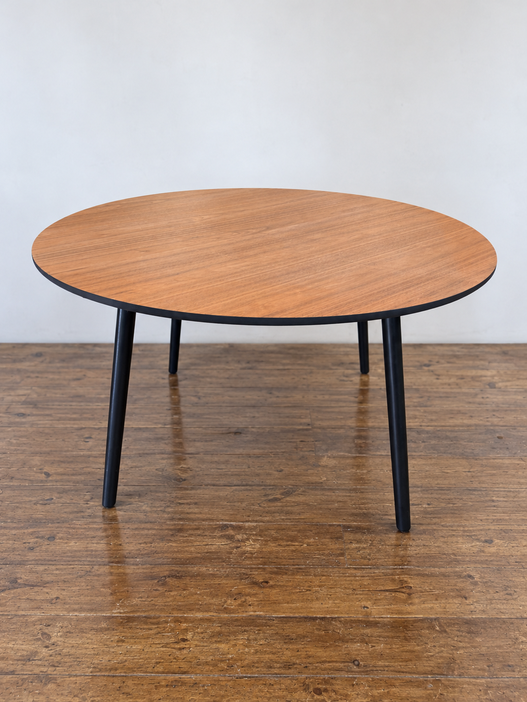 Contemporary Teak Veneer Adjustable Leg Table