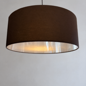 Contemporary Brown Drum Pendant