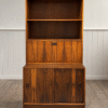 1960s Danish Rosewood Secretary Bookcase