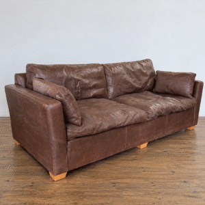 Contemporary Brown Leather Sofa