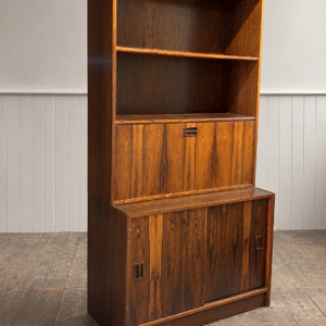 1960s Danish Rosewood Secretary Bookcase
