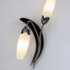 1960s Frosted Glass Double Sconce