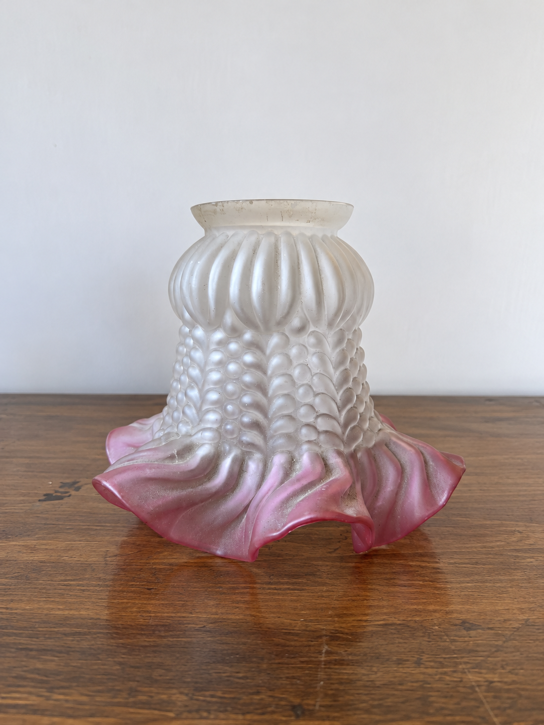 French Petticoat Pink Glass Shade
