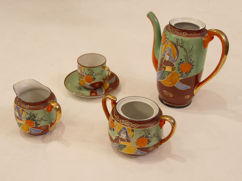 Mid Century Oriental Tea Set