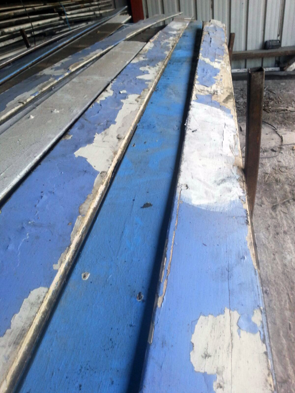 Blue Painted Timber – Priced Per Sq/M