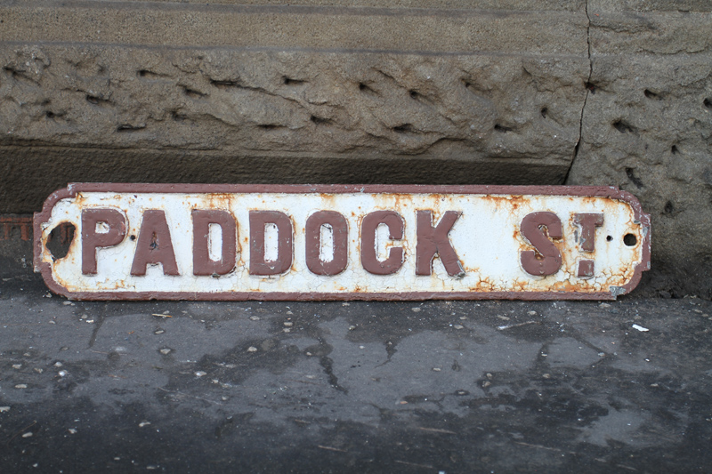 Paddock St Sign