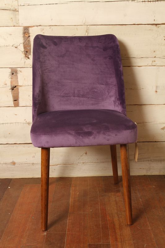Mid Century German Purple Velvet Chair