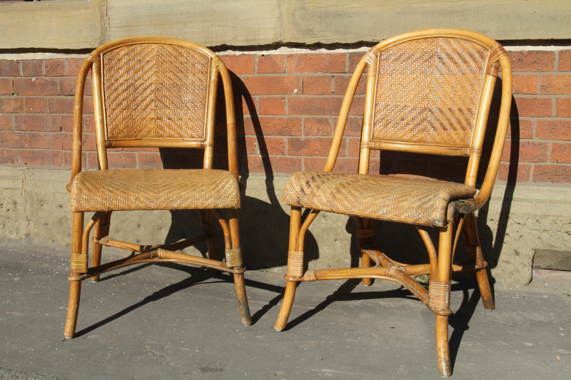 Mid Century Rattan Chairs