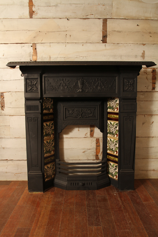 Original Victorian Cast Iron Fireplace