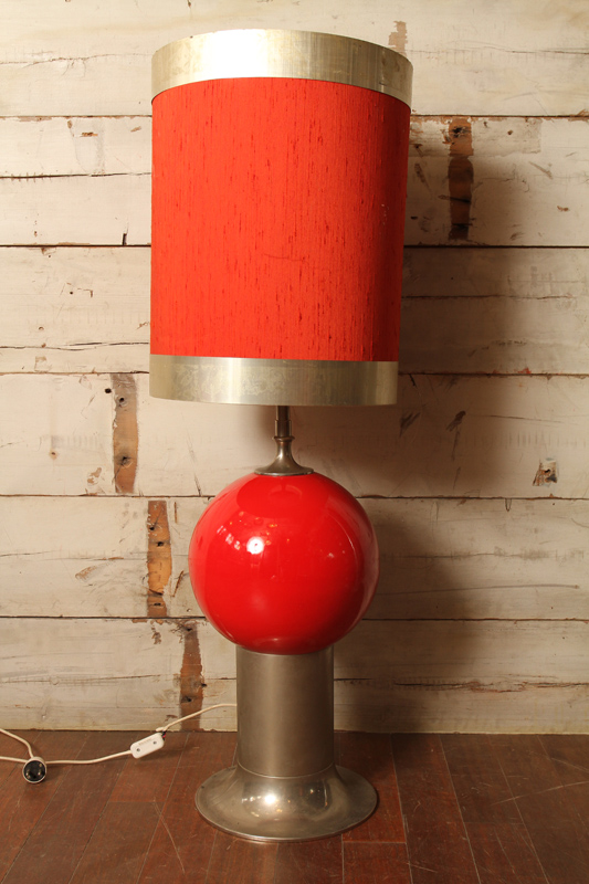 1960’s Red & Chrome Retro Floor Lamp
