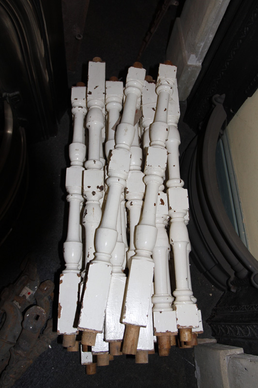 Victorian Painted Pine Spindles in White