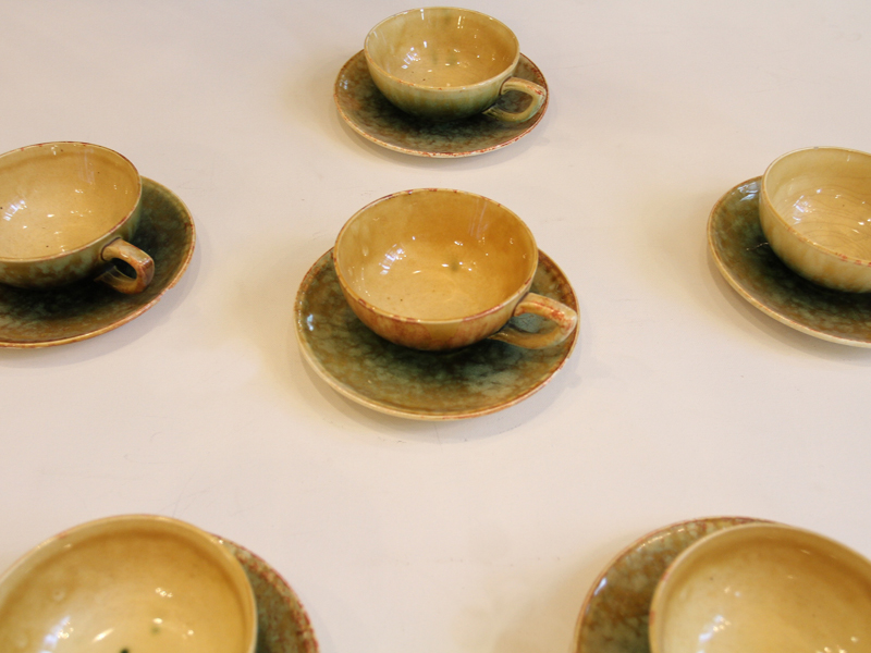 C1920’s French Ceramic Set of 6 Cup and Saucer