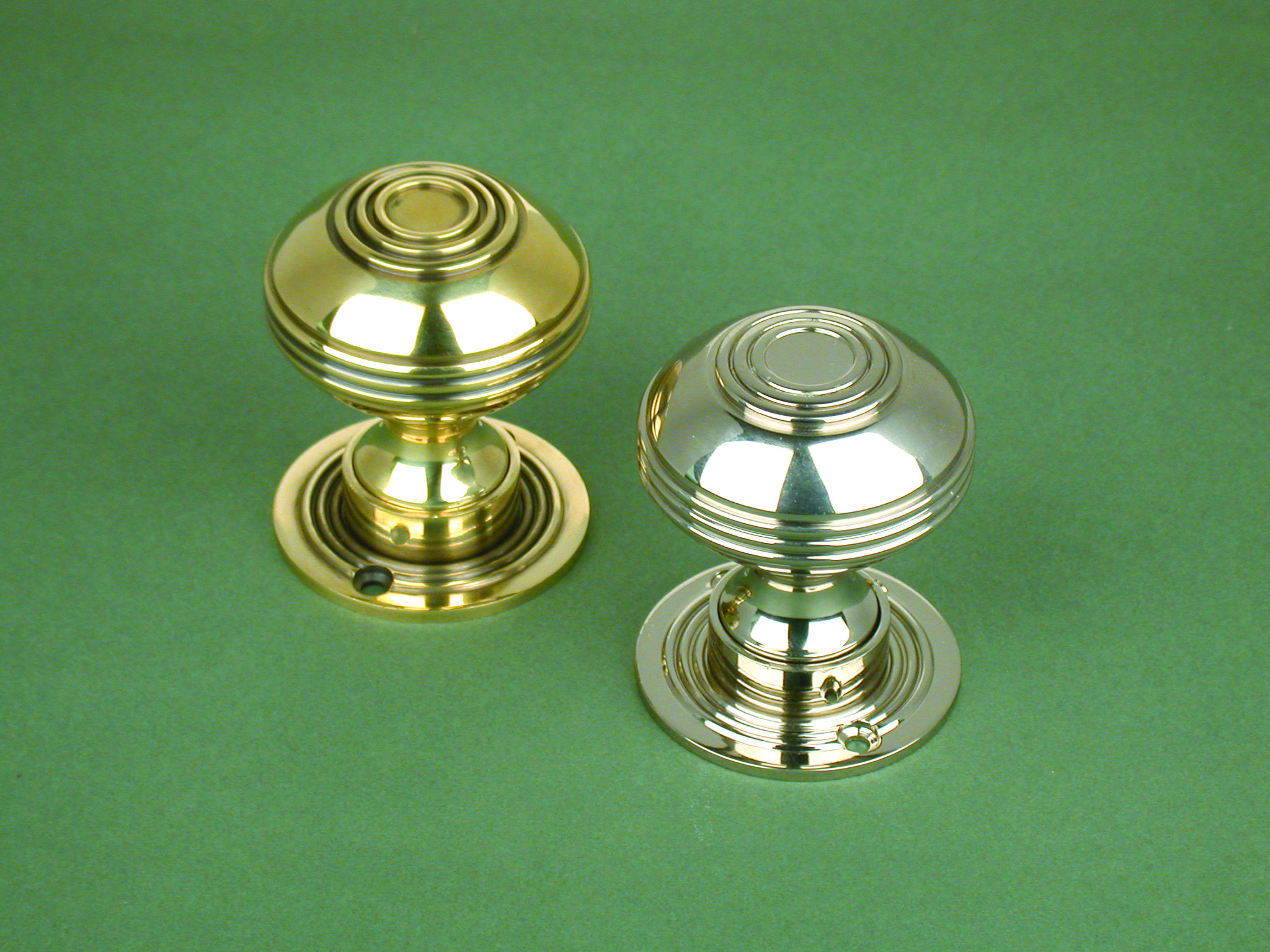 Small Bloxwich Door Knobs in Aged Brass or Polished Nickel