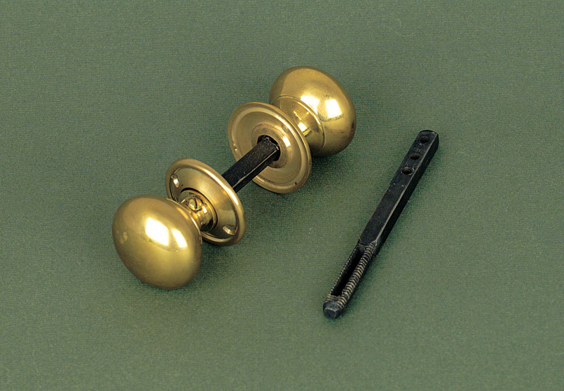 Small Cottage Door Knobs in Polished Brass or Nickel