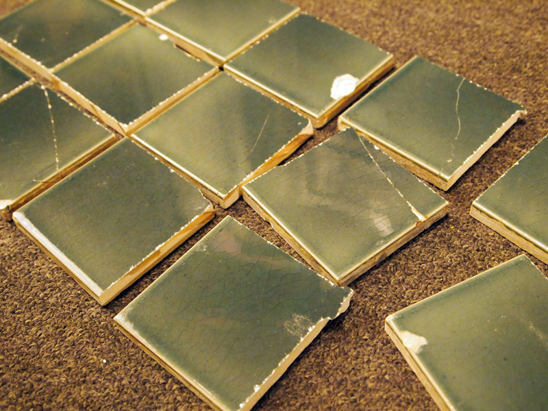 Green Glazed Square Tiles