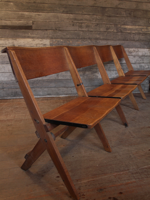 Oak Folding Chair Set