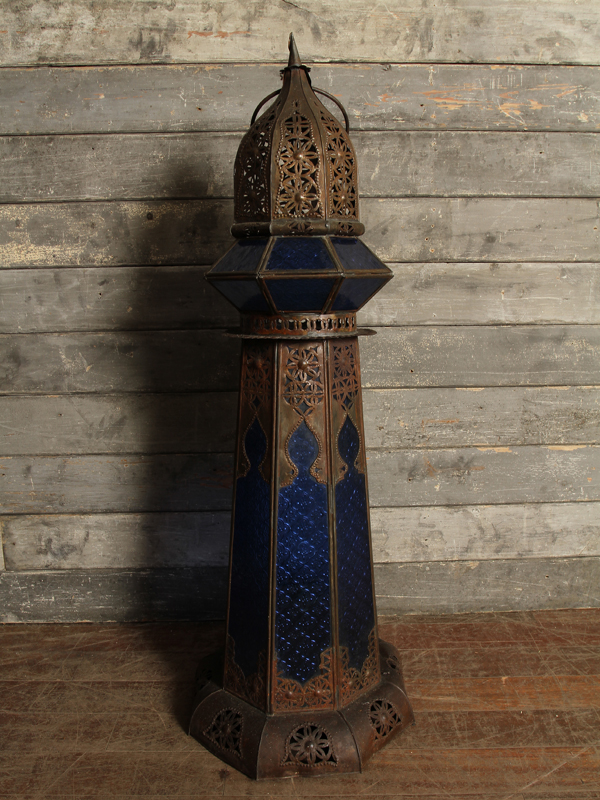 20th Century Brass Floor Standing Lantern