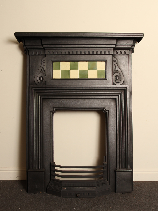 Victorian Style Cast Iron Combination Fire