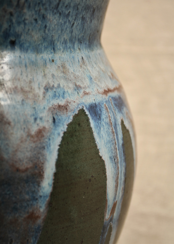 20th Century Studio Pottery with Aqua Glaze