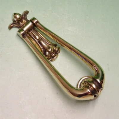 Large Brass Victorian Loop Door Knocker