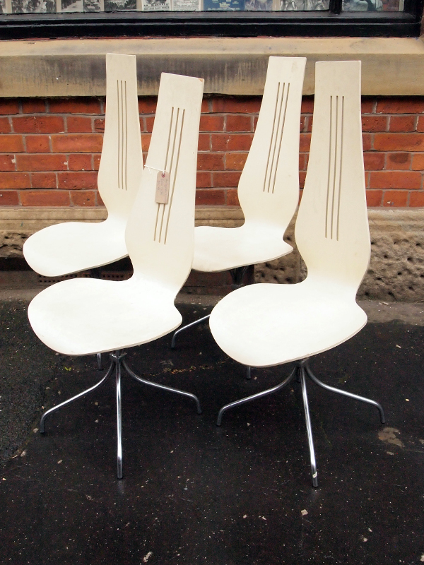 White Wiggly Chairs