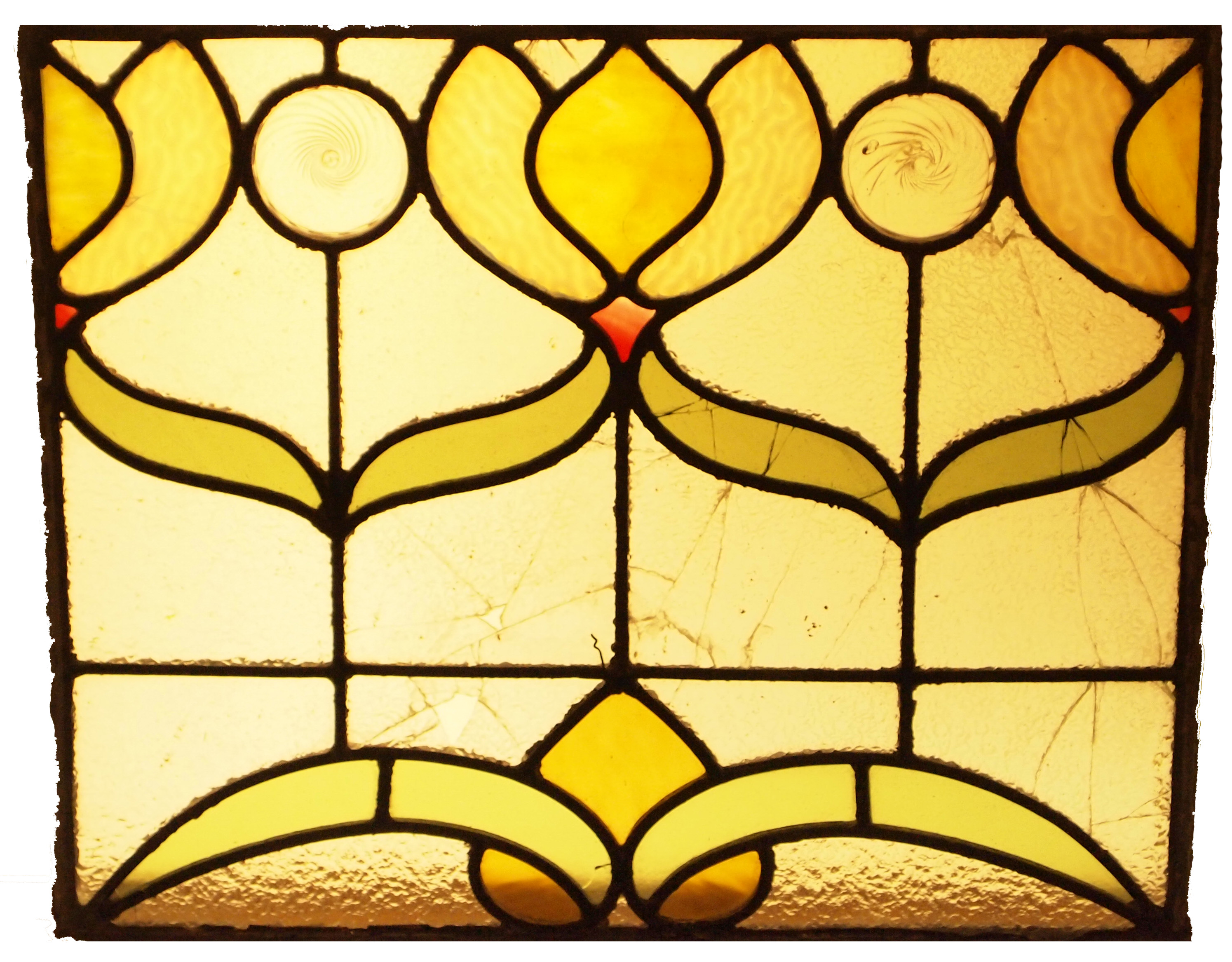 Rectangle Art Nouveau Repeating Trefoil Foliate Design