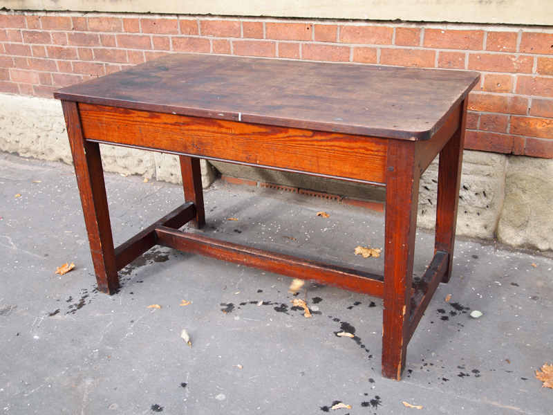 Laboratory Table with Pitch Pine Base
