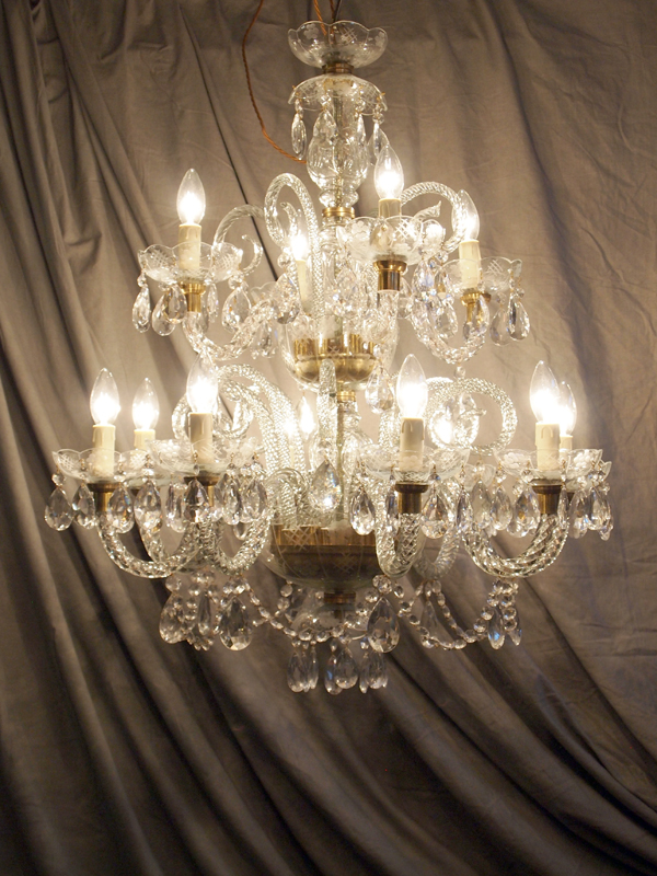 Two Tier Crystal Chandelier