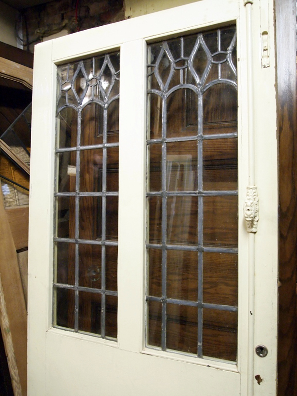 Exterior Glazed Door with Leaded Glass