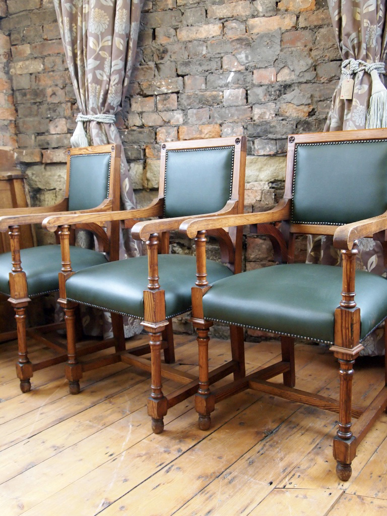 Pitch Pine Carver Chairs