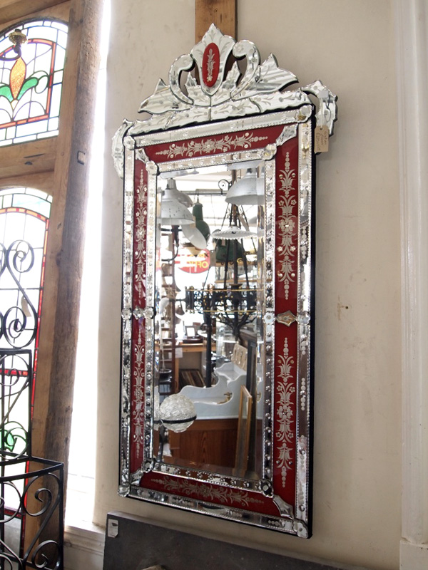 Red Venetian Mirror