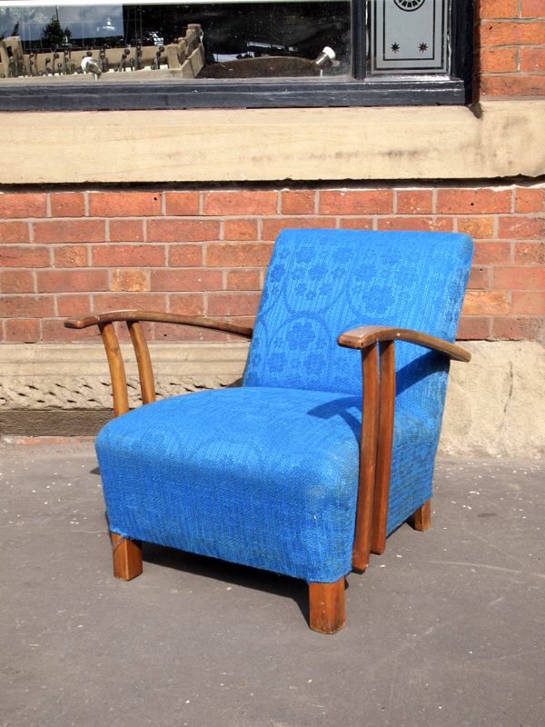Mid Century Blue Armchair