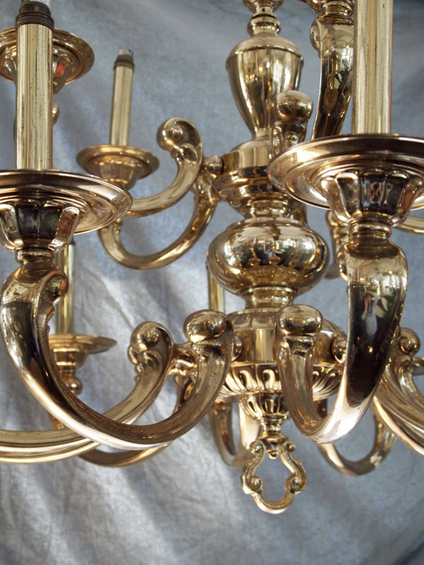 Victorian Style 2 Tier Brass Chandelier
