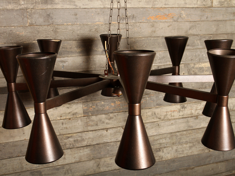 Contemporary Bronze Finish Chandelier – 8 arms