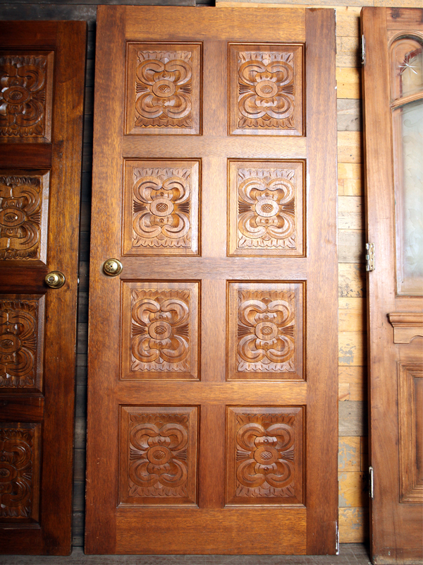 Vintage Carved Teak Door