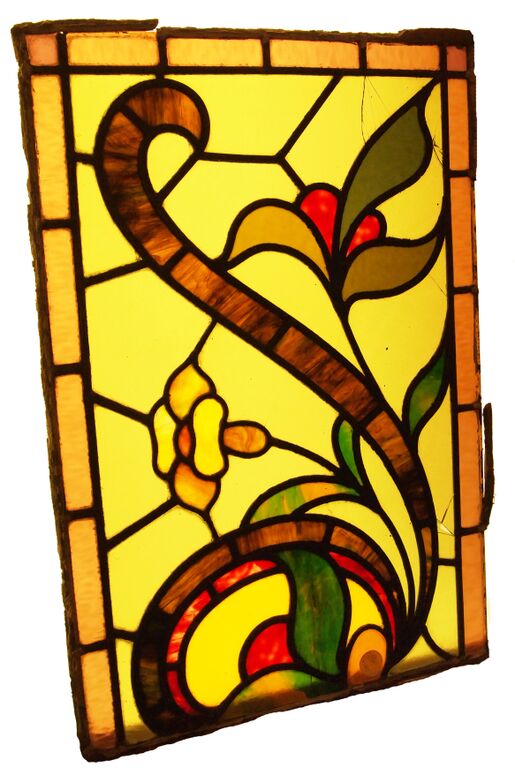 Art Nouveau Colourful Foliate Stained Glass